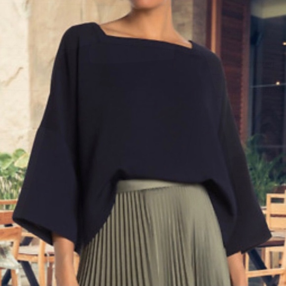 Club Monaco Navy Square neck Dolman Top S - Picture 8 of 8